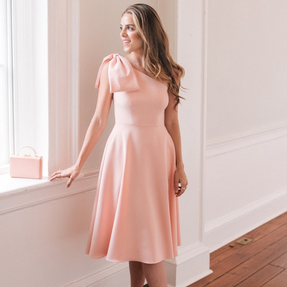 NWT Gal Meets Glam | Yvonne One Shoulder Rose Quartz Dress | Sz 4